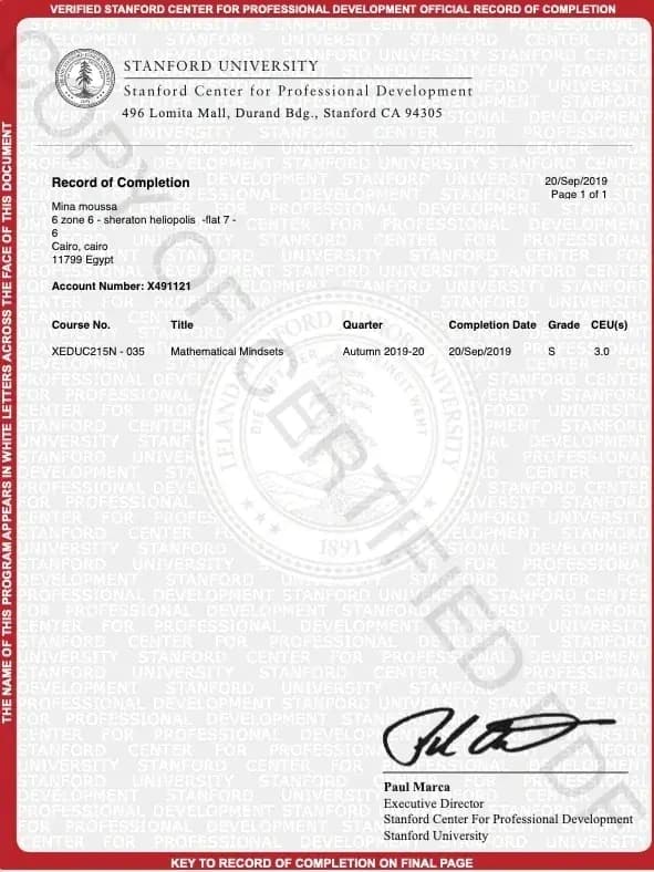 Certification